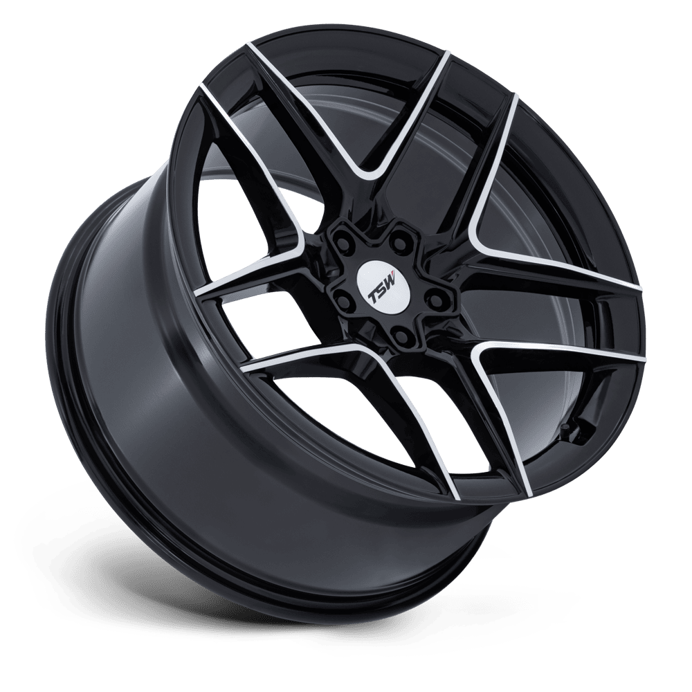 TSW Slipstream Gloss Black w/ Machined Face wheel - view 2