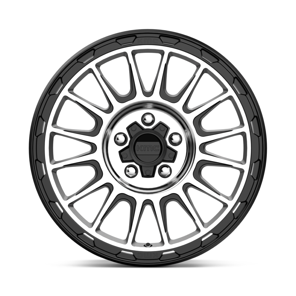 KMC KM542 Impact Satin Black Machined wheel - view 3