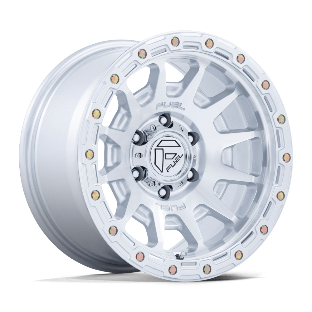 Fuel Off-Road Fortress Gloss Silver w/ Machined Face wheel