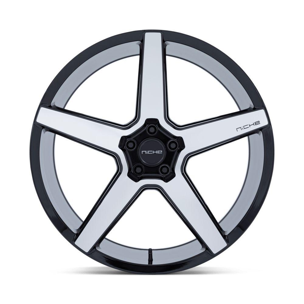 Niche Modena Gloss Black w/ Machined Face wheel - view 3