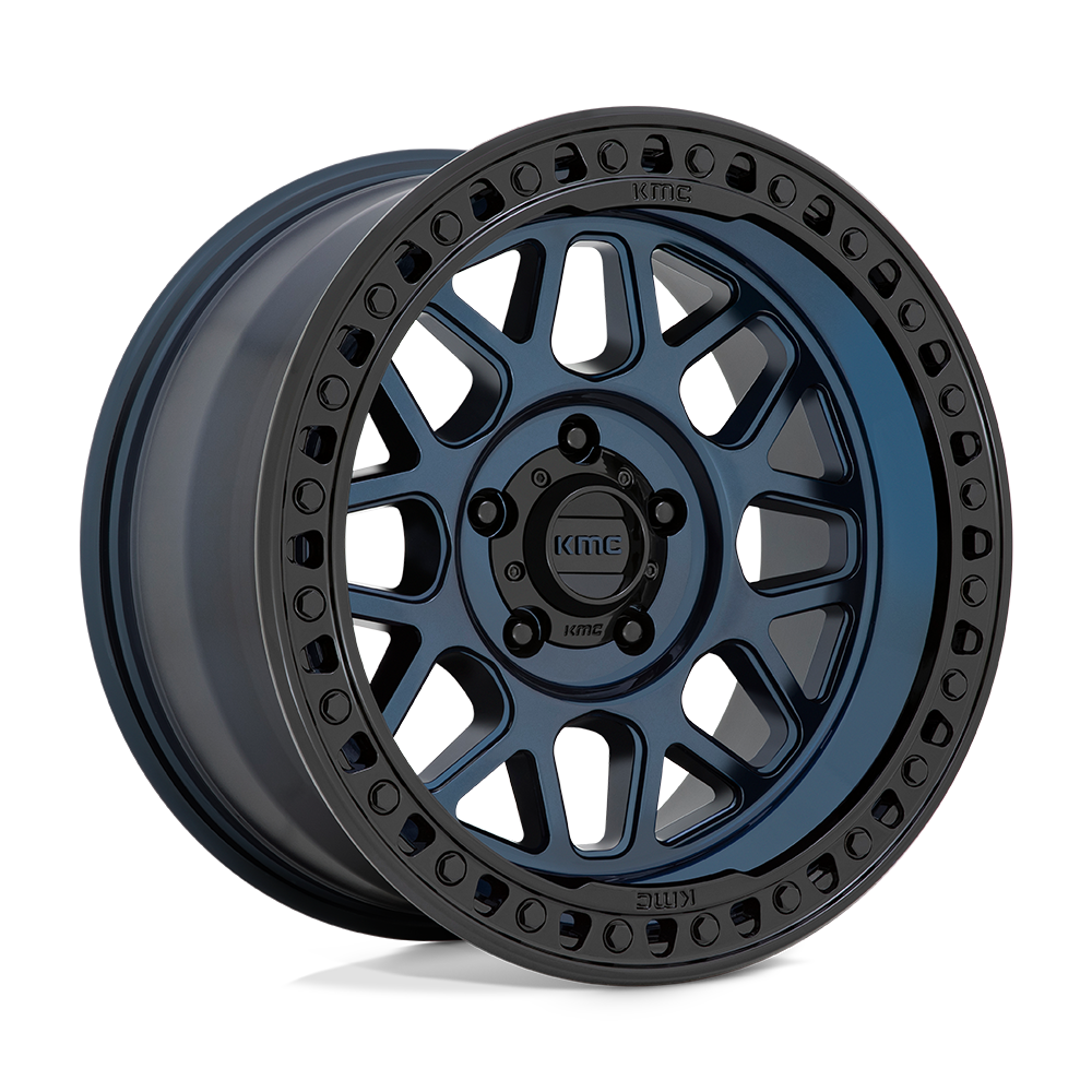 KMC KM549 GRS Midnight Blue w/ Gloss Black Lip wheel