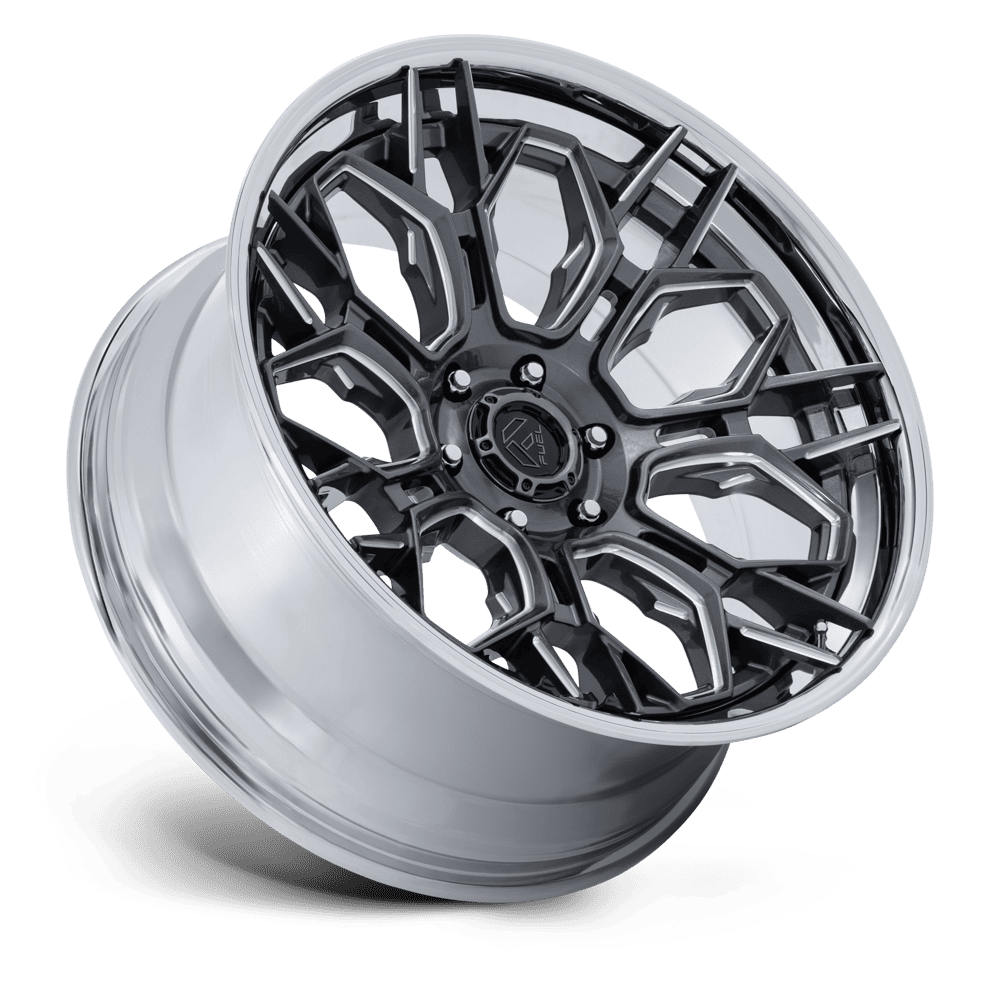 Fuel Off-Road Hive Gloss Gunmetal w/ Chrome Lip wheel - view 2