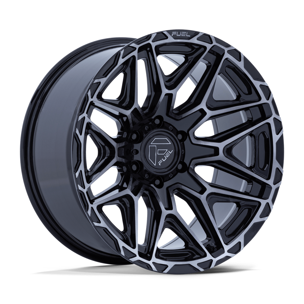 Fuel Off-Road Injector Gloss Black Machined Face w/ Double Dark Tint wheel