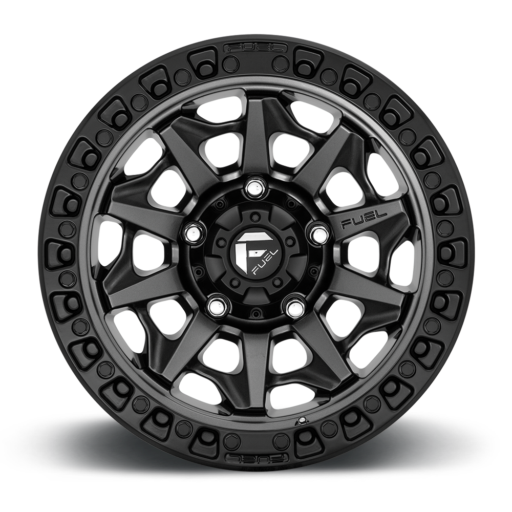 Fuel Off-Road Covert Matte Gunmetal w/ Black Bead Ring wheel - view 3