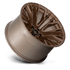 Fuel Off-Road Rebar Platinum Bronze Milled wheel - view 2