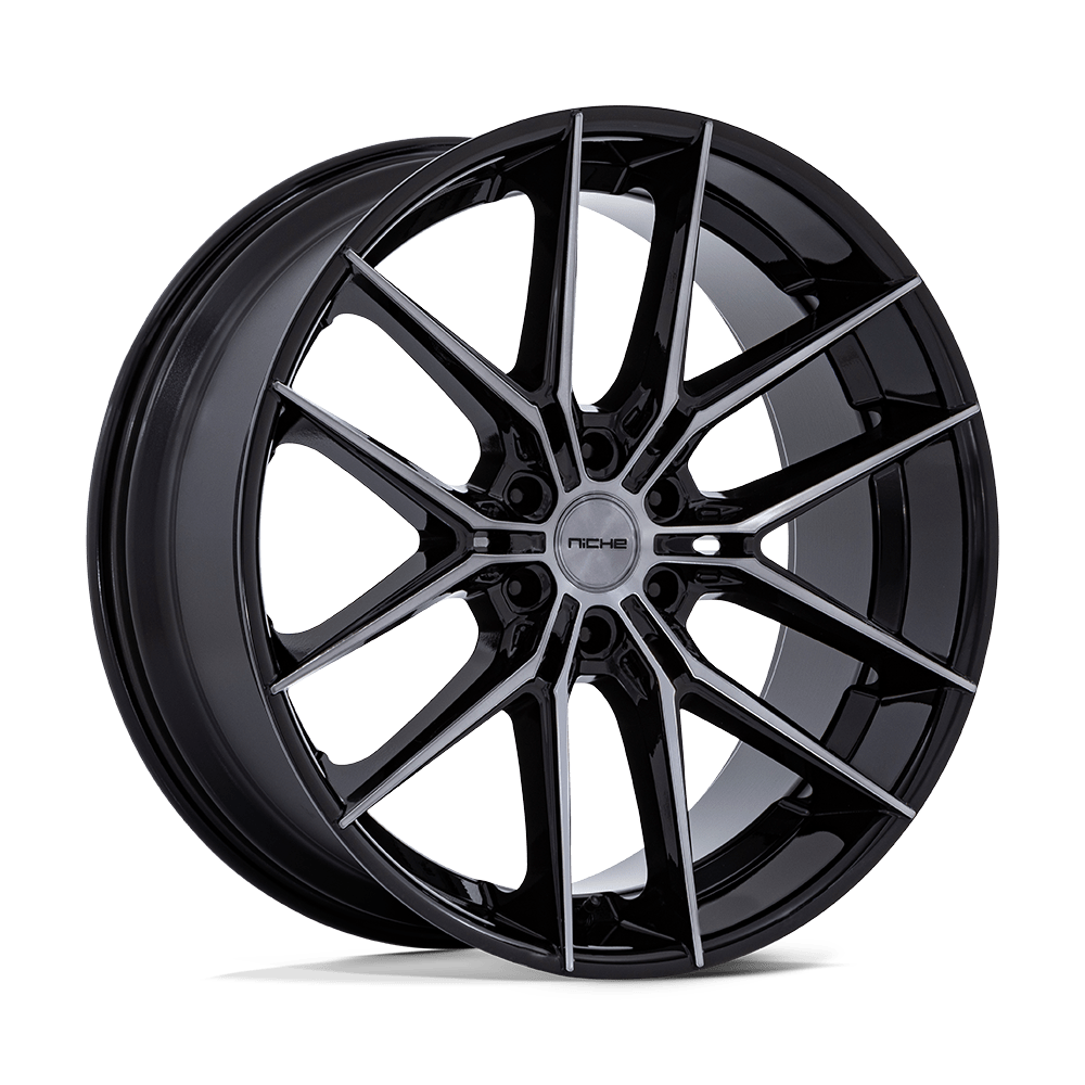 Niche Prodigy 6 Gloss Black Dark Tinted Clear wheel