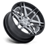 Fuel Off-Road Flight Chrome w/ Gloss Black Lip wheel - view 2