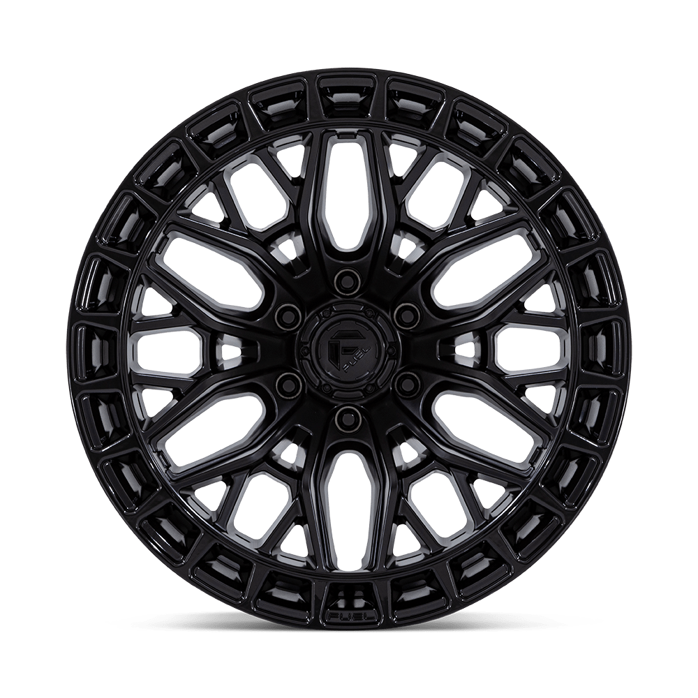 Fuel Off-Road Sigma Blackout w/ Gloss Black Lip wheel - view 3