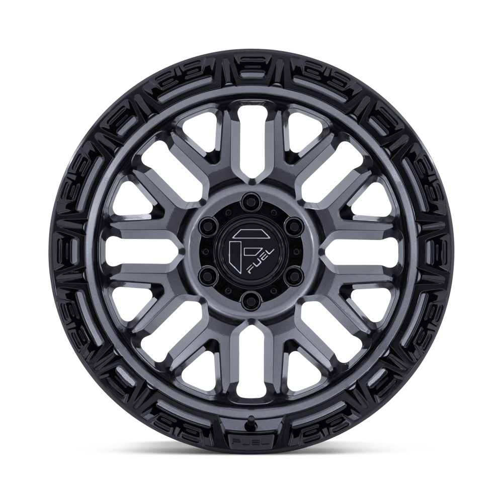 Fuel Off-Road Rail Gloss Gunmetal w/ Gloss Black Lip wheel - view 3