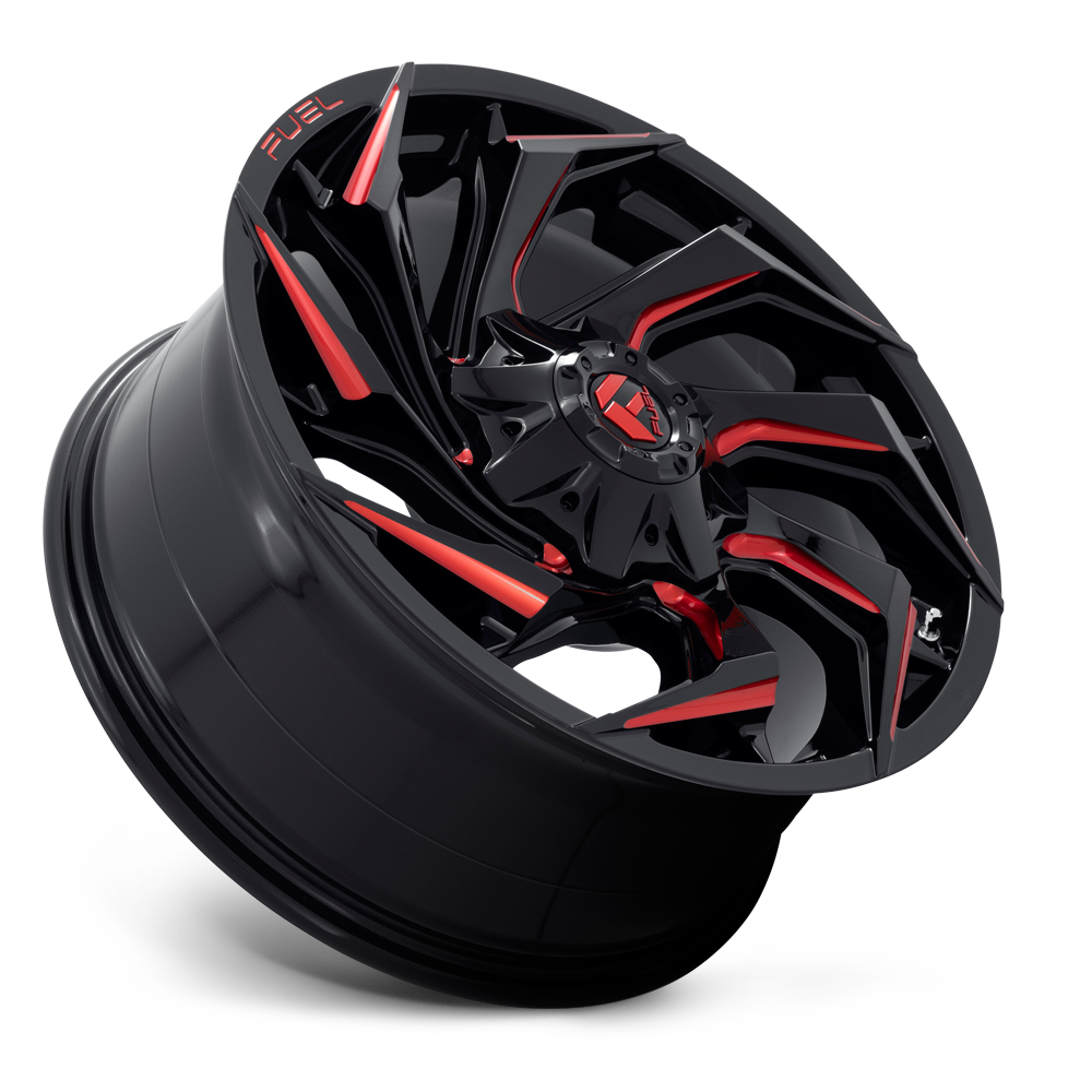 Fuel Off-Road Reaction Gloss Black Milled w/ Red Tint wheel - view 2