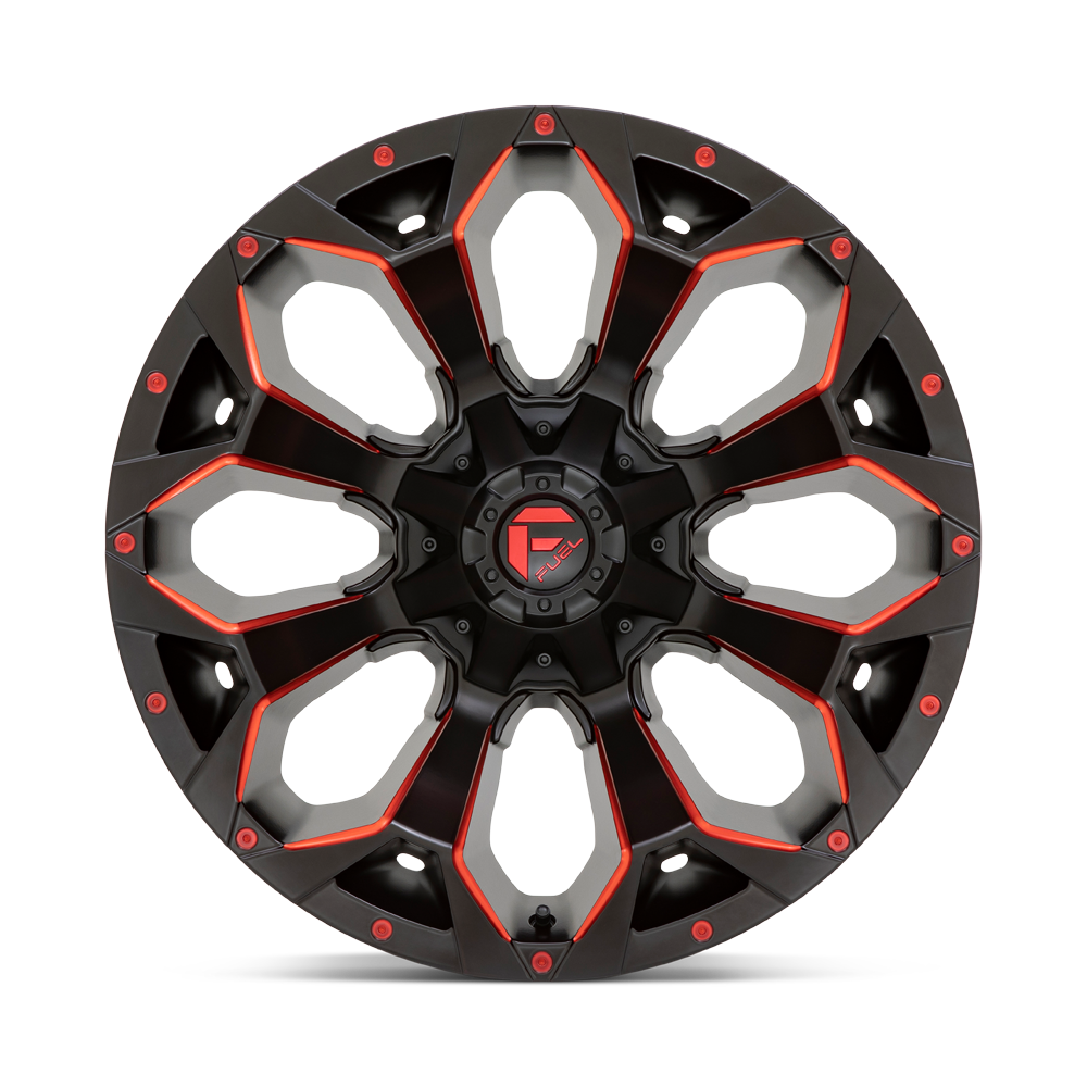 Fuel Off-Road Assault Matte Black Red Milled wheel - view 3