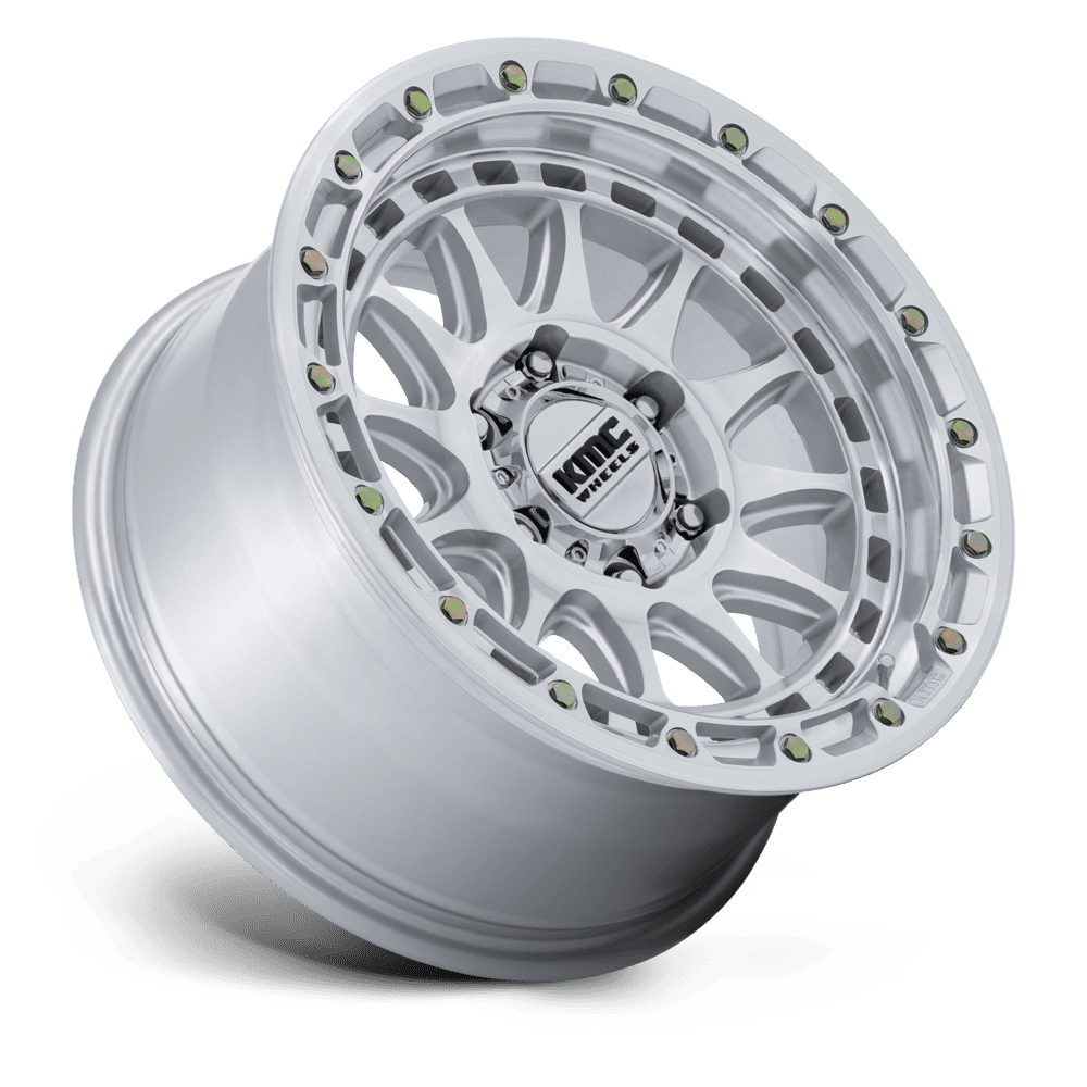 KMC KM556 Crux Gloss Silver w/ Machined Face wheel - view 2