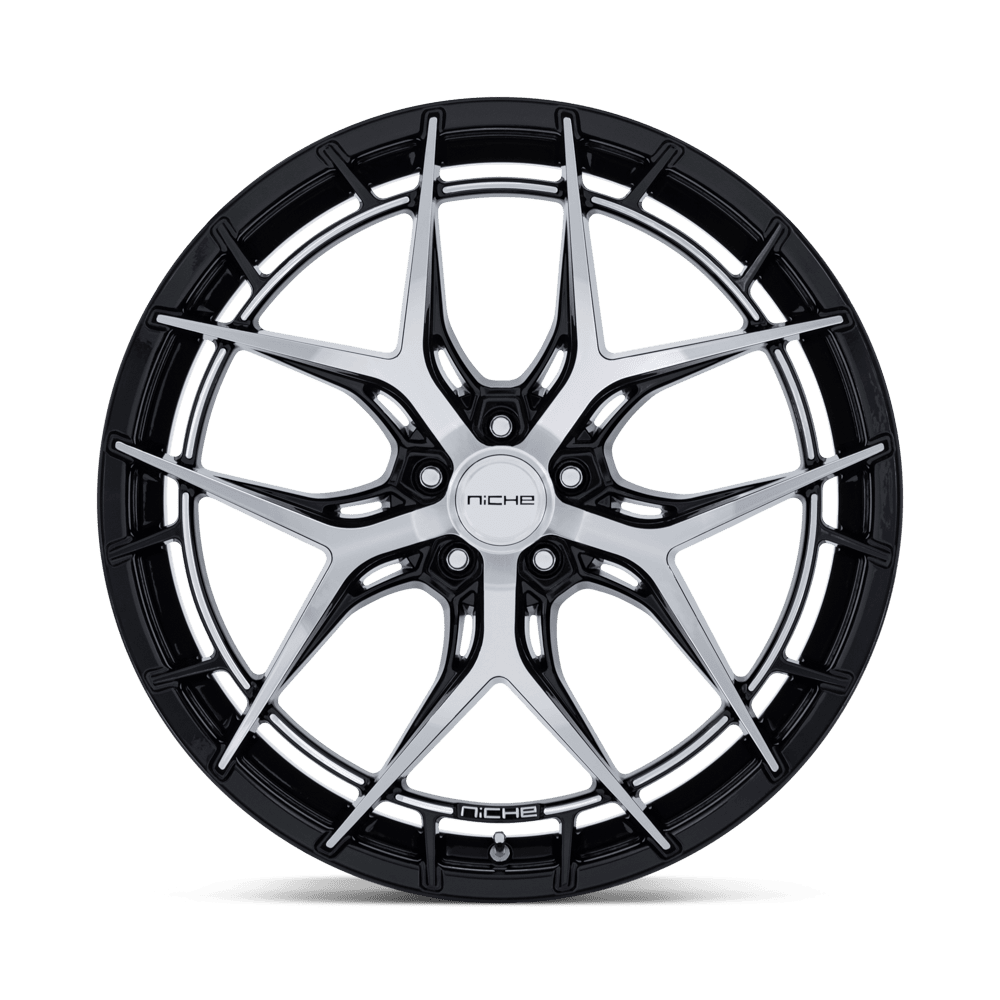 Niche Riviera Gloss Black w/ Machined Face wheel - view 3