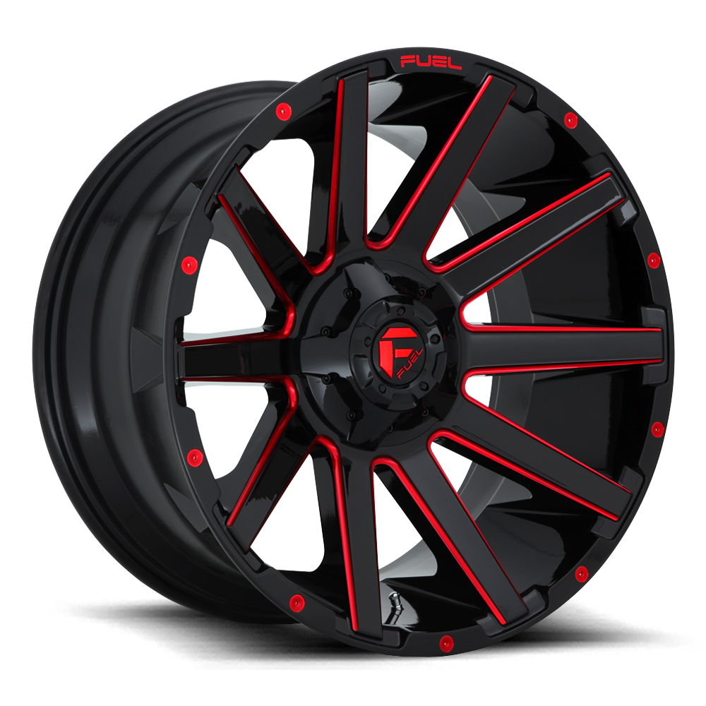 Fuel Off-Road Contra Gloss Black w/ Red Tinted Clear wheel