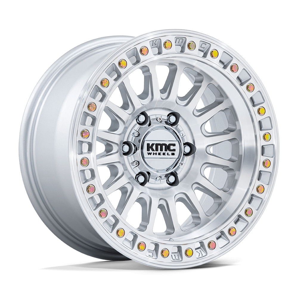 KMC KM552 IMS Gloss Silver w/ Machined Face wheel