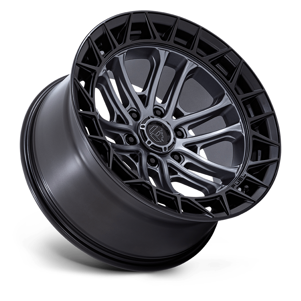 Fuel Off-Road Celsius Matte Gunmetal w/ Matte Black Lip wheel - view 2