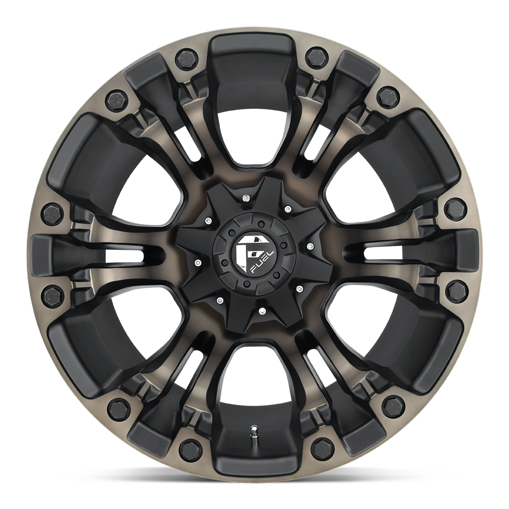 Fuel Off-Road Vapor Matte Black w/ Double Dark Tint wheel - view 3