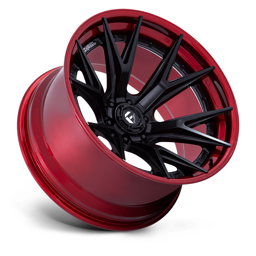 Fuel Off-Road Catalyst Matte Black w/ Candy Red Lip wheel - view 2