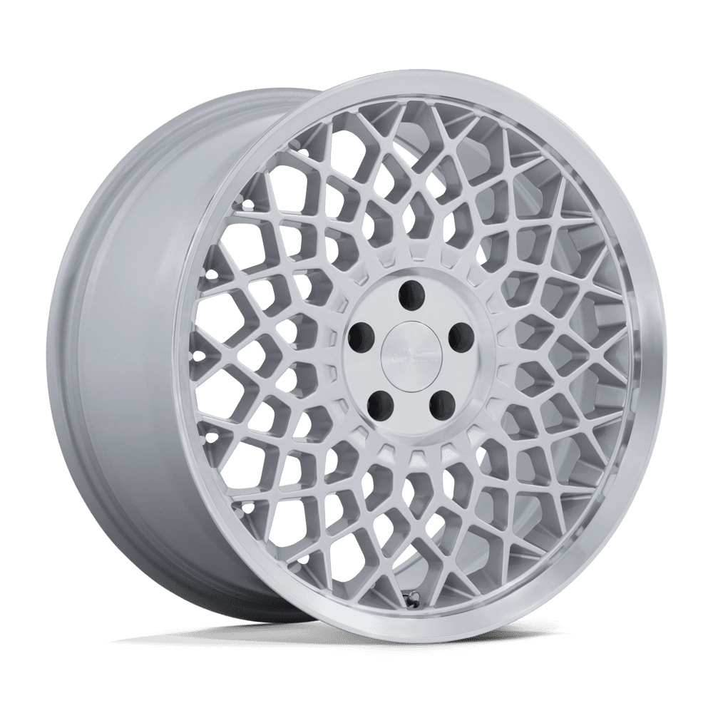 Rotiform CJJ Gloss Silver w/ Machined Lip wheel