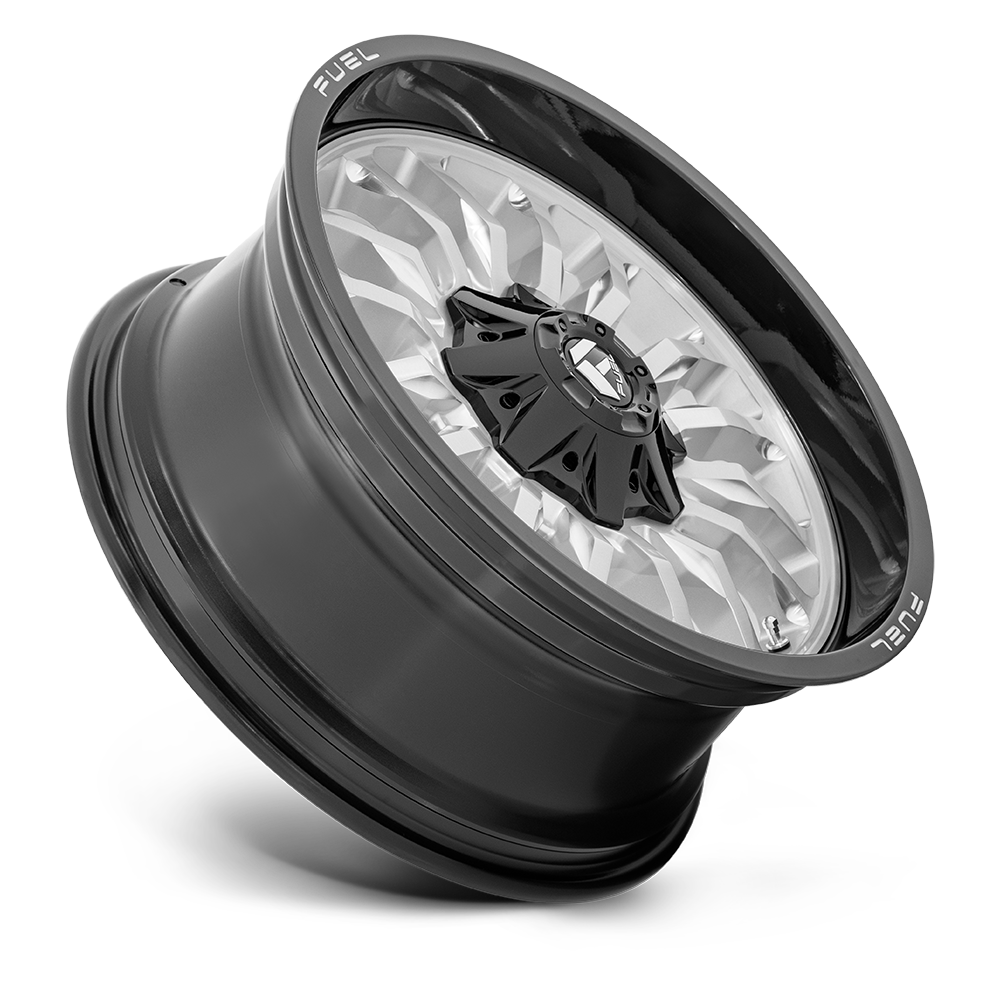 Fuel Off-Road Arc Silver Brushed Face w/ Black Lip wheel - view 2