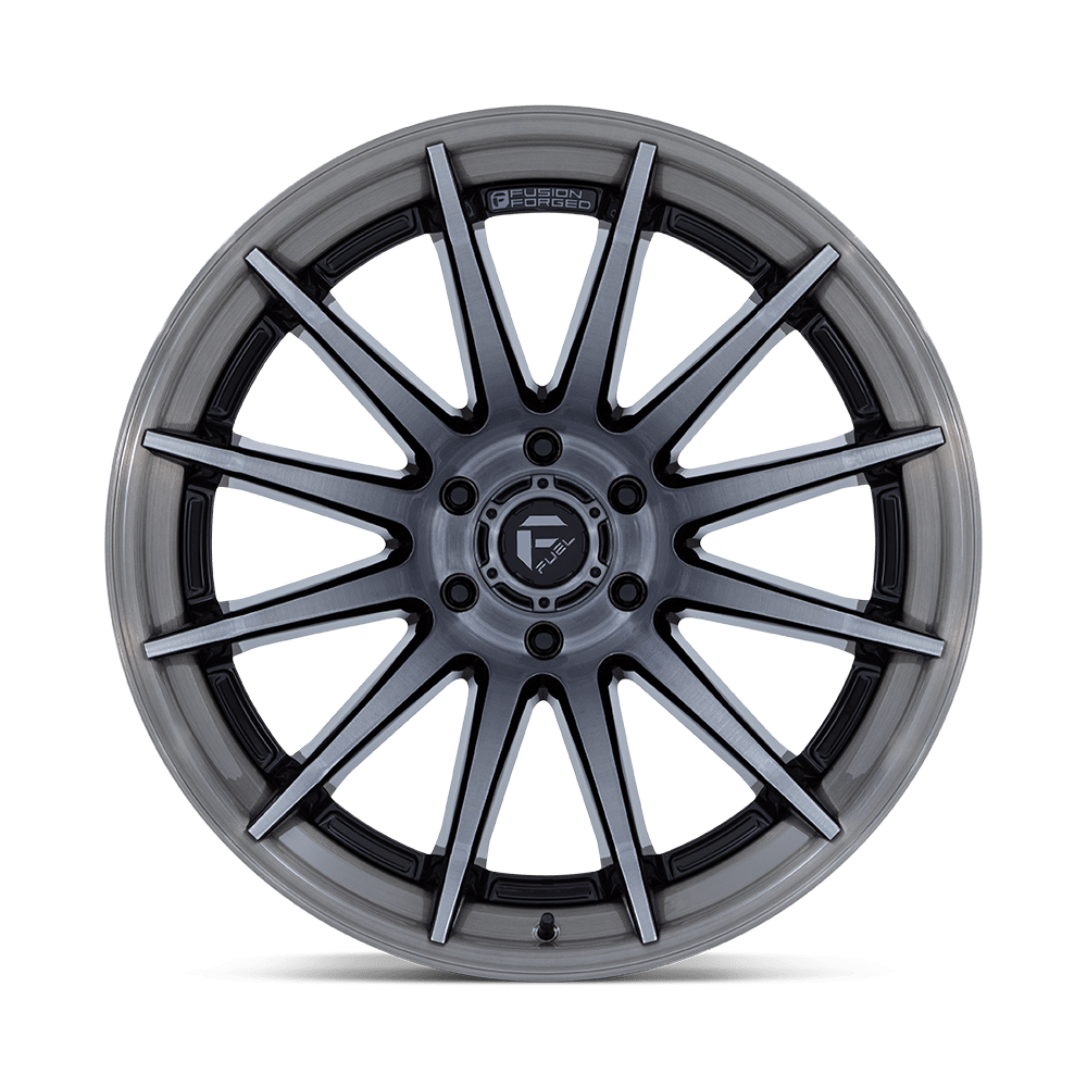 Fuel Off-Road Burn Gloss Black Brushed Dark Tint wheel - view 3