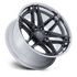 Fuel Off-Road Flight Gloss Gunmetal w/ Chrome Lip wheel - view 2