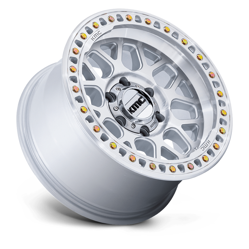 KMC KM549 GRS Gloss Silver w/ Machined Face wheel - view 2