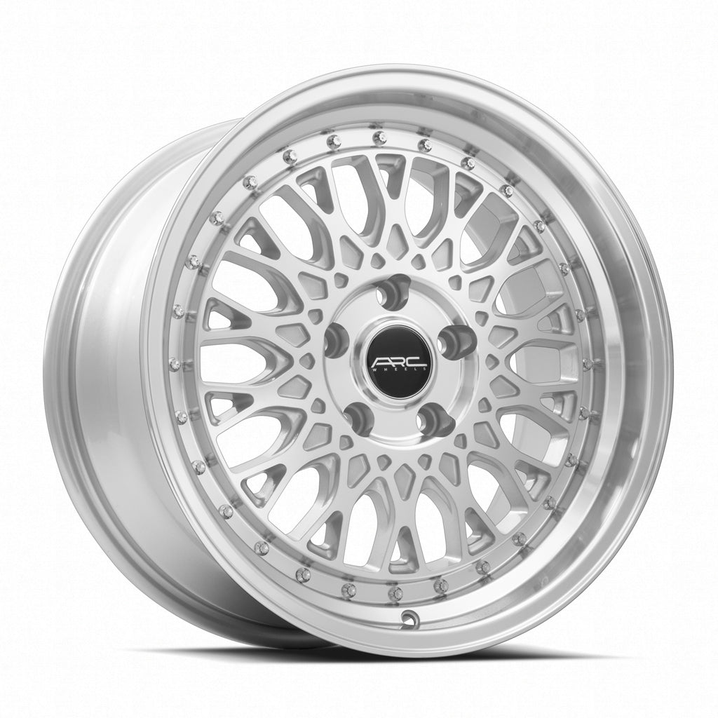 Vors AR1 Silver Machined Face wheel — front face view