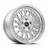 Vors AR1 Silver Machined Face wheel — front face view
