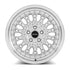Vors AR1 Silver Machined Face wheel — angled profile view