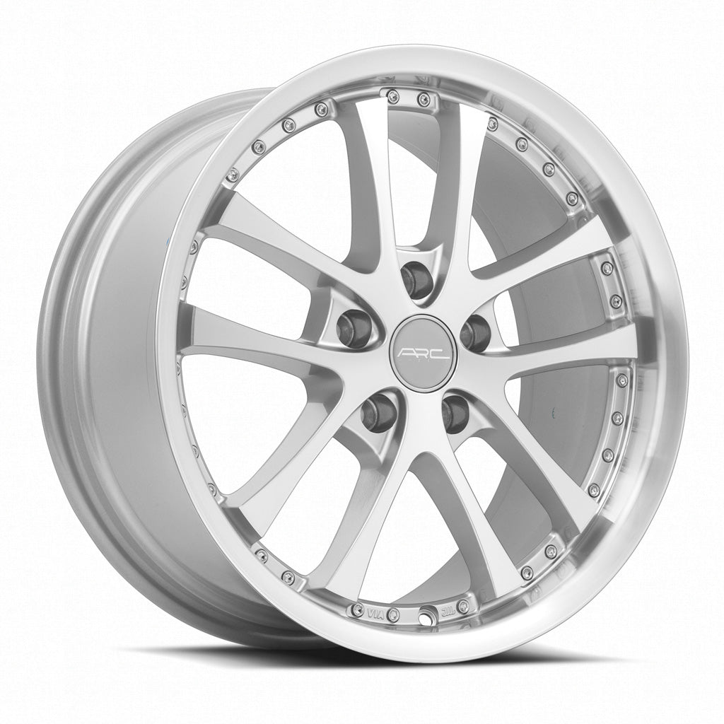 Vors AR5 Silver Machined Face wheel — front face view