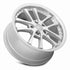 Vors AR5 Silver Machined Face wheel — lip and spoke detail