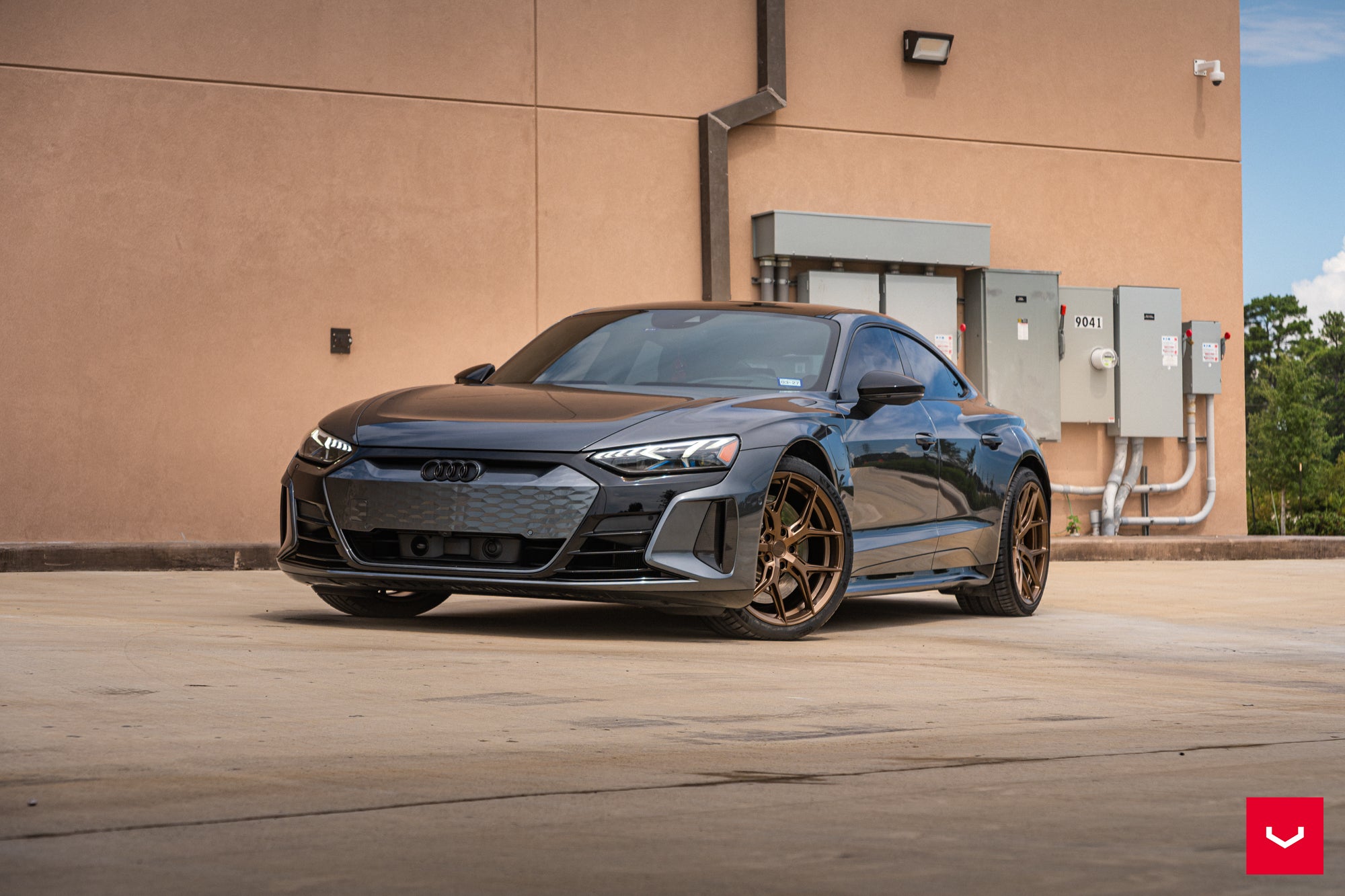 Audi RS E Tron GT with Vossen HF-5 wheels in Satin Bronze
