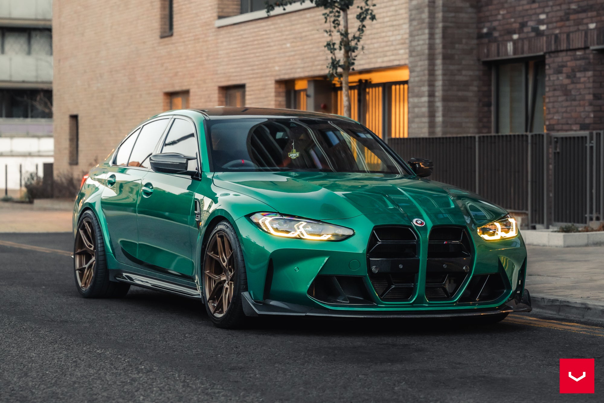 BMW G80 M3 with Vossen HF-5 wheels in Satin Bronze