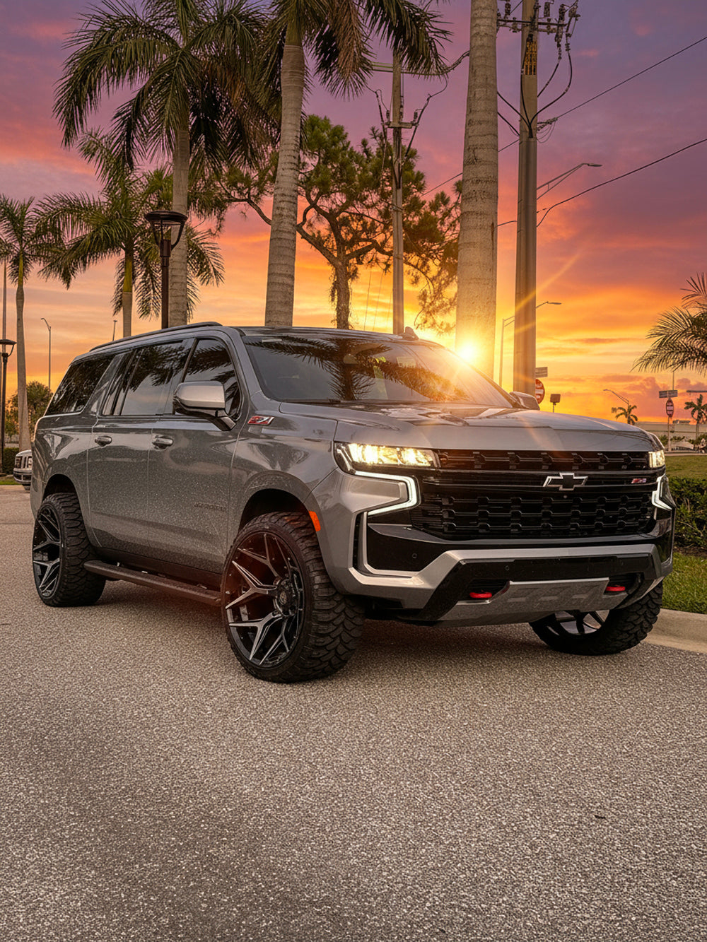 Chevrolet Suburban with 4Play 4P06 wheels in Brushed Black