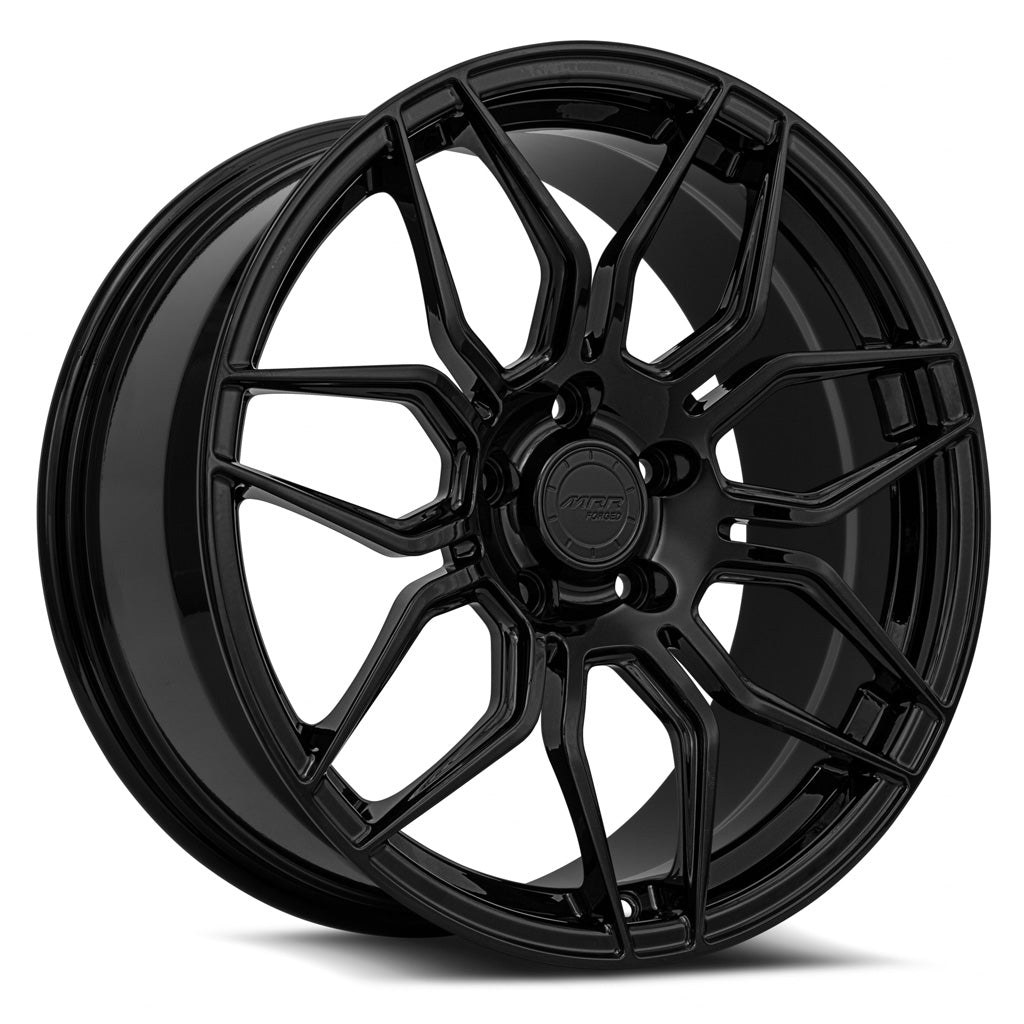 MRR F24 Gloss Black wheel — front face view