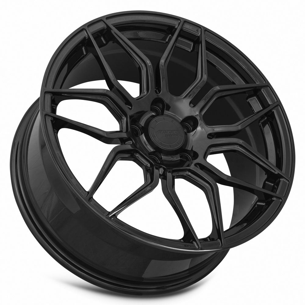 MRR F24 Gloss Black wheel — lip and spoke detail