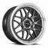 MRR FF3 Hyper Black Machined Lip wheel — front face view