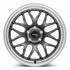 MRR FF3 Hyper Black Machined Lip wheel — angled profile view