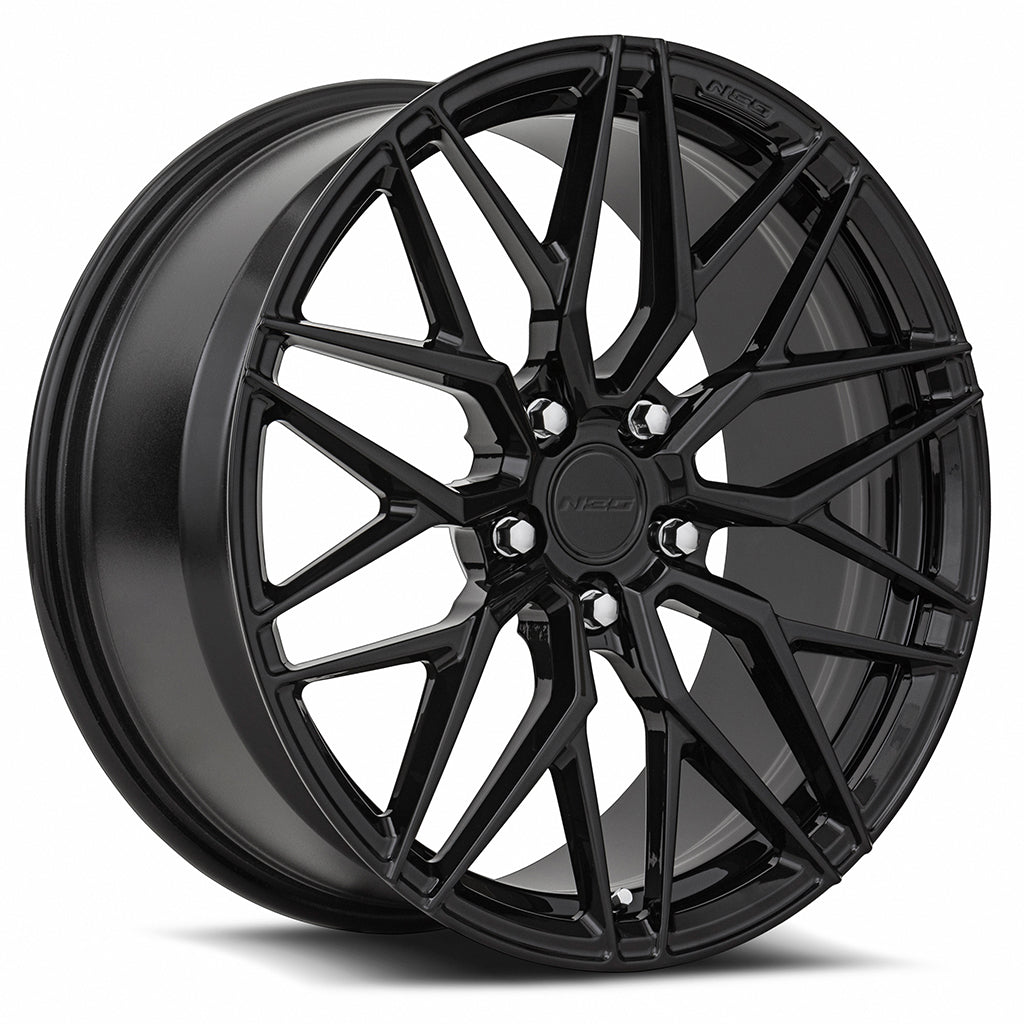 MRR FG-X Gloss Black wheel — front face view