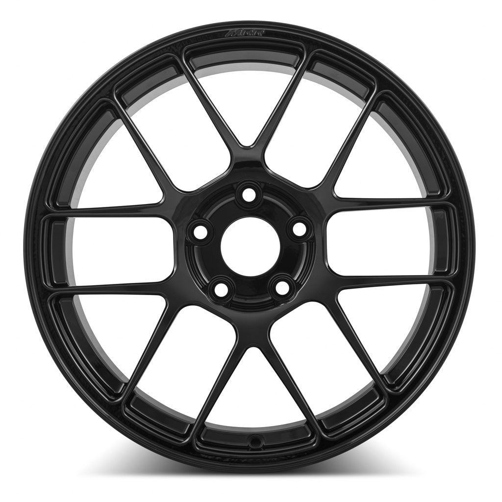 MRR FR43 Gloss Black wheel — angled profile view