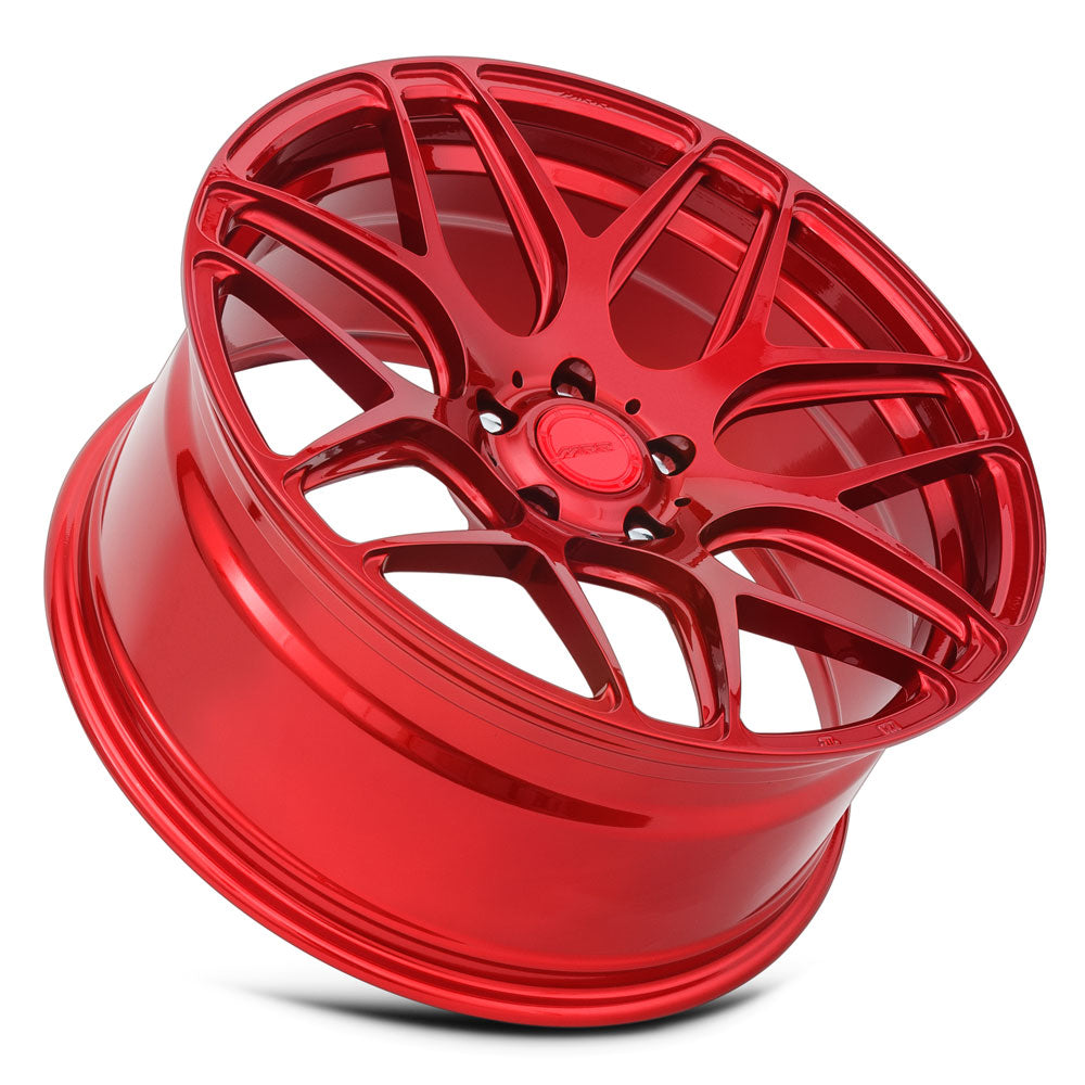 MRR FS01 Candy Red wheel — lip and spoke detail