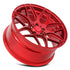 MRR FS01 Candy Red wheel — lip and spoke detail