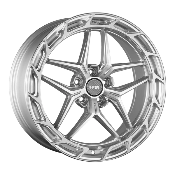 F1R FS5 Machine Silver Wheels | Clean Split 5-Spoke Design