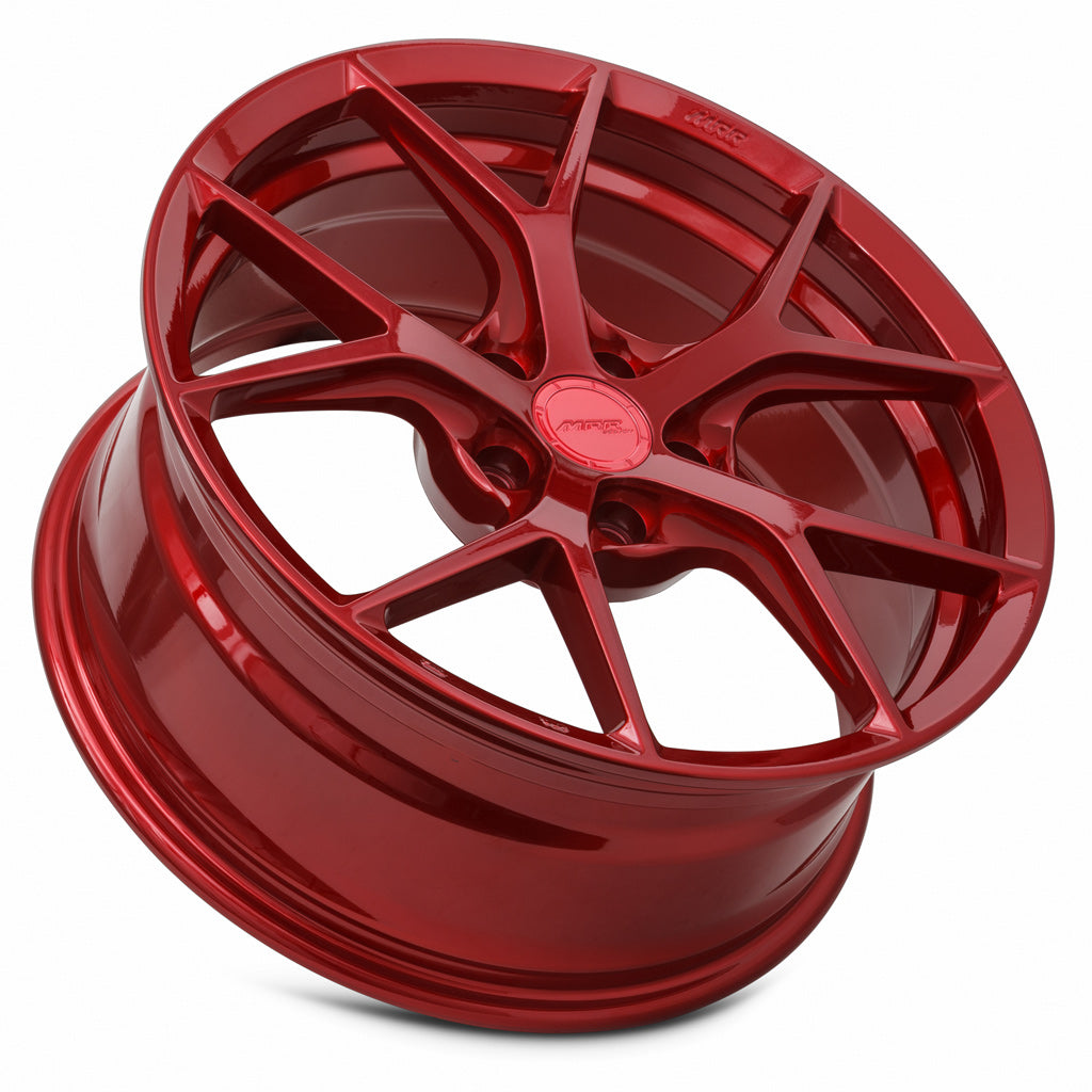 MRR FS06 Candy Red wheel — lip and spoke detail