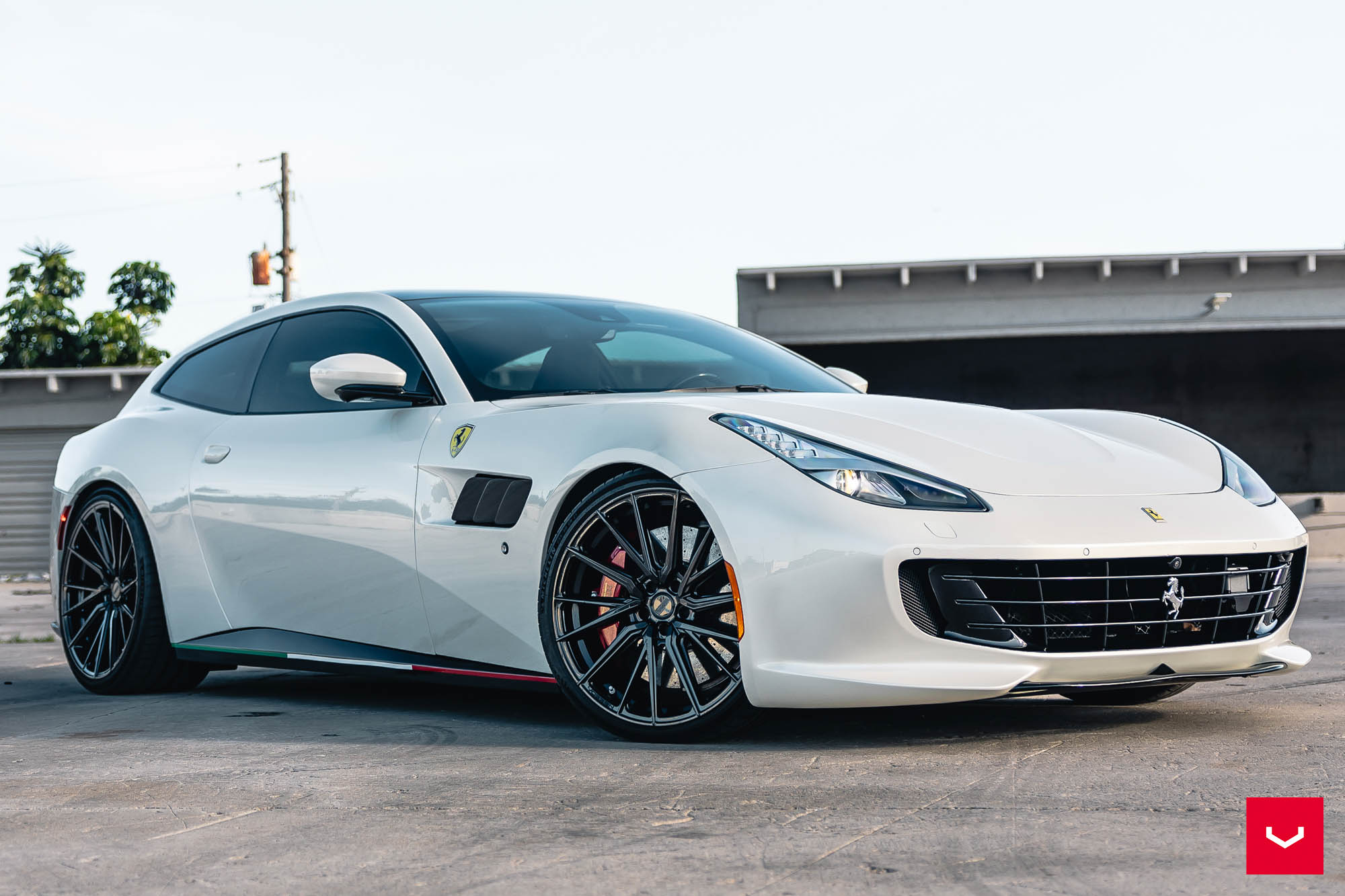 Ferrari GTC4 Lusso with Vossen HF-4T wheels in Gloss Black