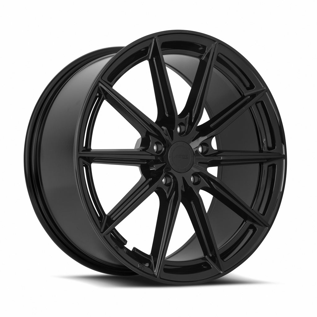 MRR GF26 Gloss Black wheel — front face view