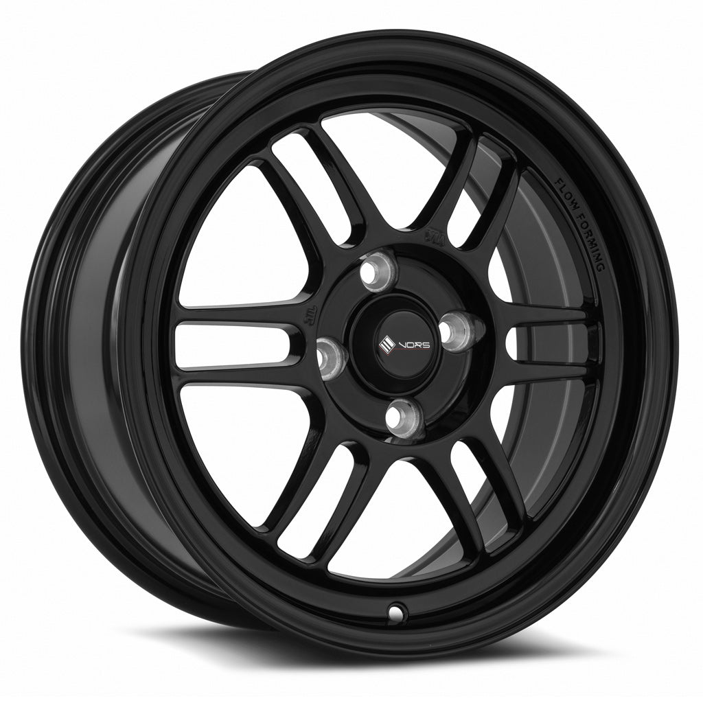 Vors LT01 Gloss Black wheel — front face view