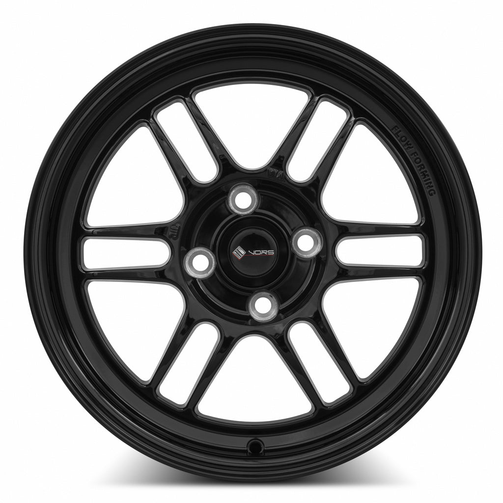Vors LT01 Gloss Black wheel — angled profile view
