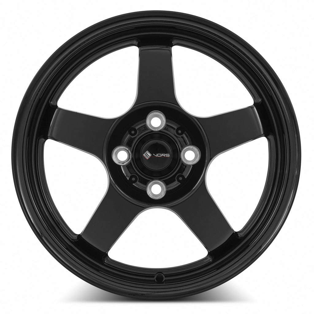 Vors LT05 Gloss Black wheel — angled profile view